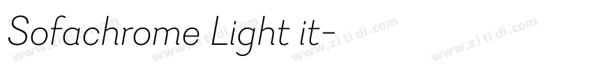 Sofachrome Light it字体转换